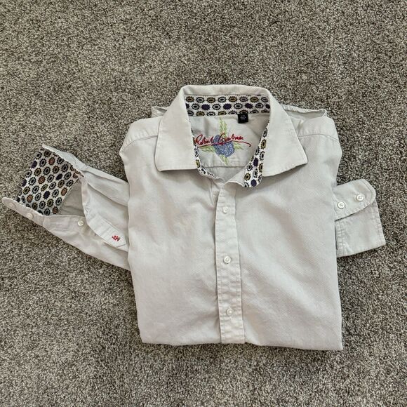 ROBERT GRAHAM Flip Cuff Mini Dot Pattern Button Shirt Men’s Size Large L - Picture 11 of 14